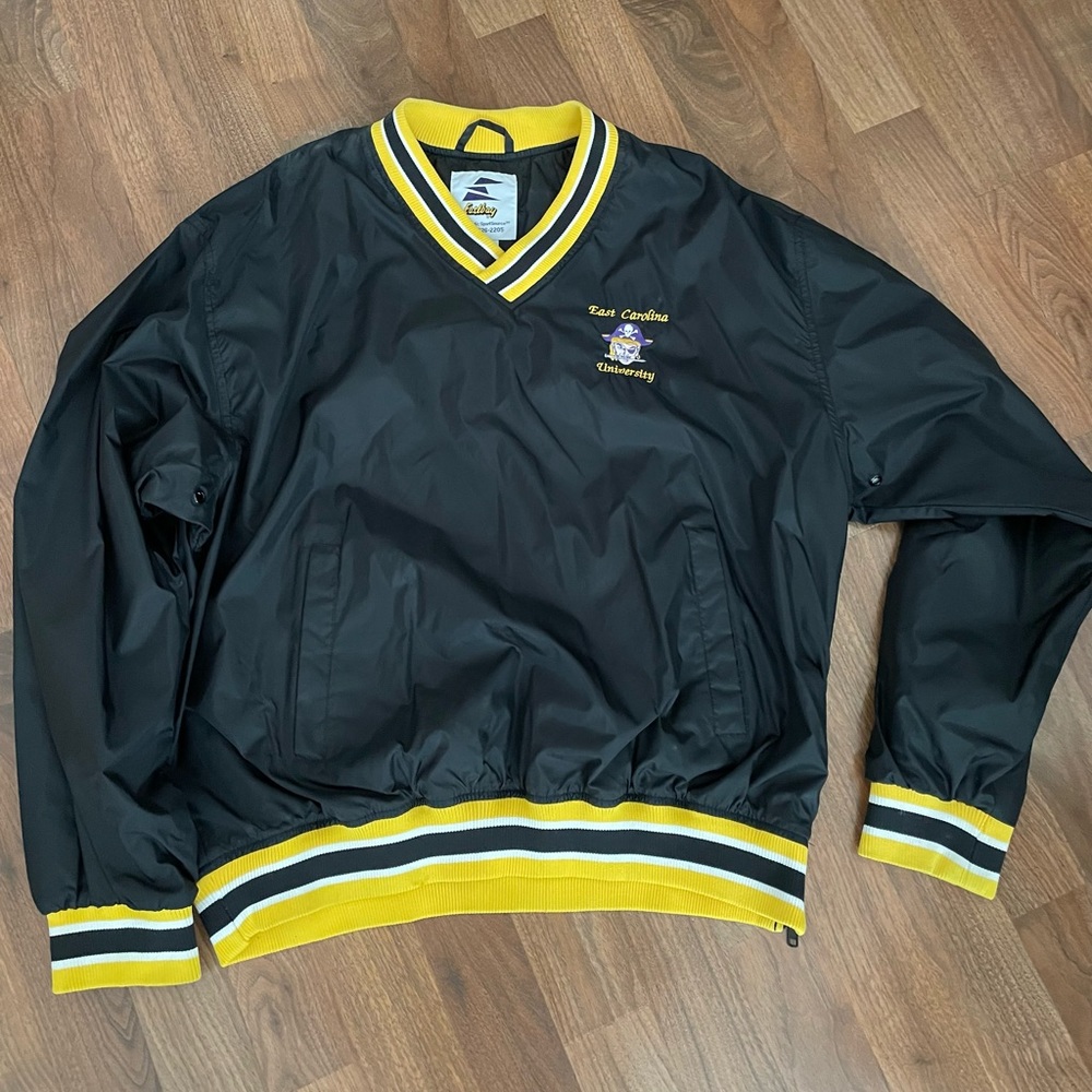 ECU jacket. Black with gold. Eastbay.